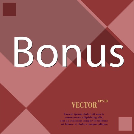Bonus icon symbol Flat modern web design with long shadow and space for your text. Vector illustrationのイラスト素材