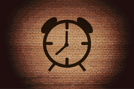 Alarm clock icon symbol Flat modern web design with long shadow and space for your text. Vector illustrationのイラスト素材