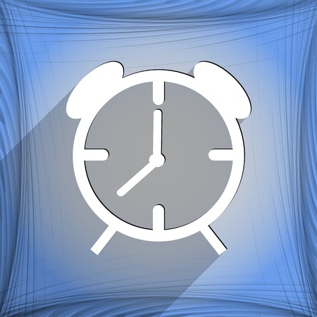 Alarm clock icon symbol Flat modern web design with long shadow and space for your text. Vector illustrationのイラスト素材