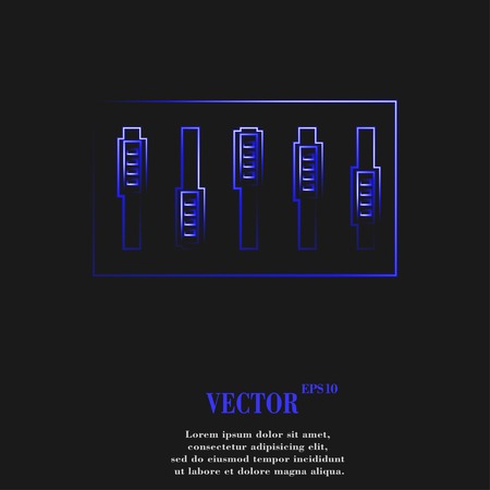 Dj console mix handles and buttons icon symbol. Trendy, modern design with space for your text Vector illustrationのイラスト素材