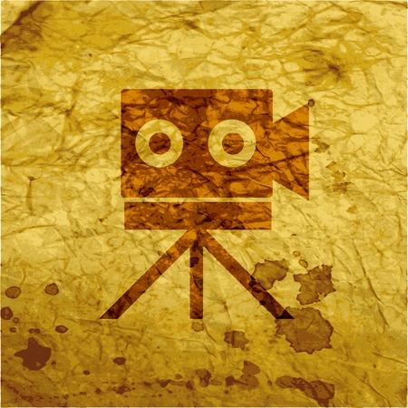 Video camera icon symbol Flat modern web design with long shadow and space for your text. Vector illustrationのイラスト素材