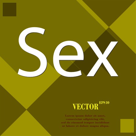 sex icon symbol Flat modern web design with long shadow and space for your text. Vector illustrationのイラスト素材