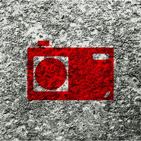 Photo camera icon symbol Flat modern web design with long shadow and space for your text. Vector illustrationのイラスト素材