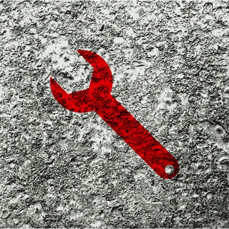 Wrench key icon symbol Flat modern web design with long shadow and space for your text. Vector illustrationのイラスト素材