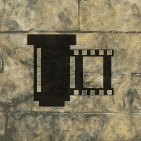 negative films icon symbol Flat modern web design with long shadow and space for your text. Vector illustrationのイラスト素材