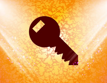 Key icon symbol Flat modern web design with long shadow and space for your text. Vector illustrationのイラスト素材