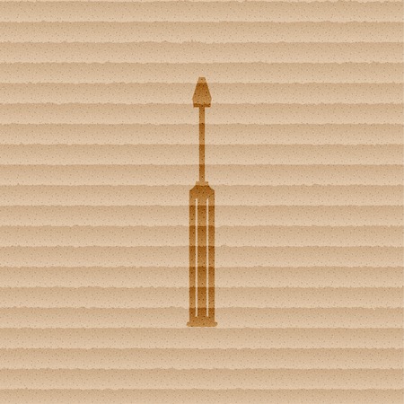 Screwdriver tool icon symbol Flat modern web design with long shadow and space for your text. Vector illustrationのイラスト素材