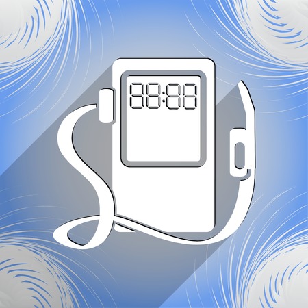 Gas, fuel station icon symbol Flat modern web design with long shadow and space for your text. Vector illustrationのイラスト素材