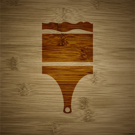 Paint brush icon symbol Flat modern web design with long shadow and space for your text. Vector illustrationのイラスト素材