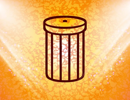 Recycle bin icon symbol Flat modern web design with long shadow and space for your text. Vector illustrationのイラスト素材