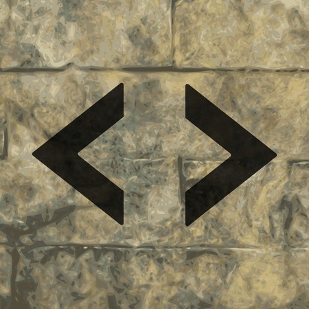 Code icon symbol Flat modern web design with long shadow and space for your text. Vector illustrationのイラスト素材