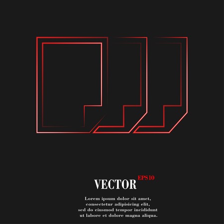 Copy file icon symbol Flat modern web design with long shadow and space for your text. Vector illustrationのイラスト素材