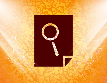 Search in file icon symbol Flat modern web design with long shadow and space for your text. Vector illustrationのイラスト素材