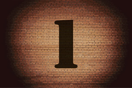 number one icon symbol Flat modern web design with long shadow and space for your text. Vector illustrationのイラスト素材