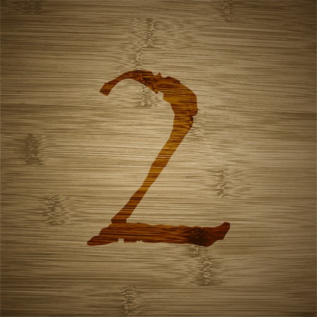 number two icon symbol Flat modern web design with long shadow and space for your text. Vector illustrationのイラスト素材