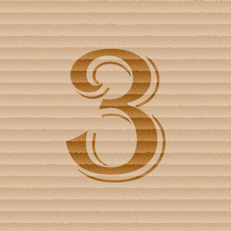 number three icon symbol Flat modern web design with long shadow and space for your text. Vector illustrationのイラスト素材