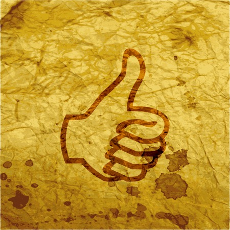 Thumb up icon symbol Flat modern web design with long shadow and space for your text. Vector illustrationのイラスト素材