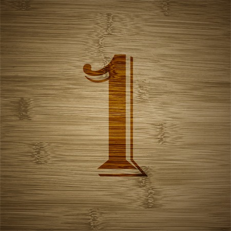 number one icon symbol Flat modern web design with long shadow and space for your text. Vector illustrationのイラスト素材