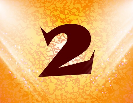 number two icon symbol Flat modern web design with long shadow and space for your text. Vector illustrationのイラスト素材