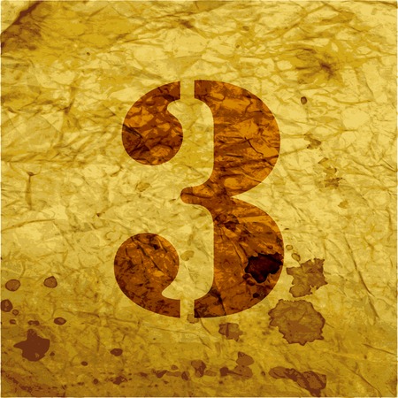 number three icon symbol Flat modern web design with long shadow and space for your text. Vector illustrationのイラスト素材