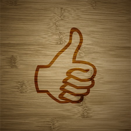 Thumb up icon symbol Flat modern web design with long shadow and space for your text. Vector illustrationのイラスト素材