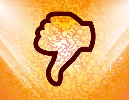 Dislike, Thumb down icon symbol Flat modern web design with long shadow and space for your text. Vector illustrationのイラスト素材