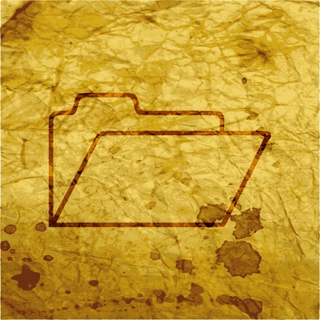 Document folder icon symbol Flat modern web design with long shadow and space for your text. Vector illustrationのイラスト素材