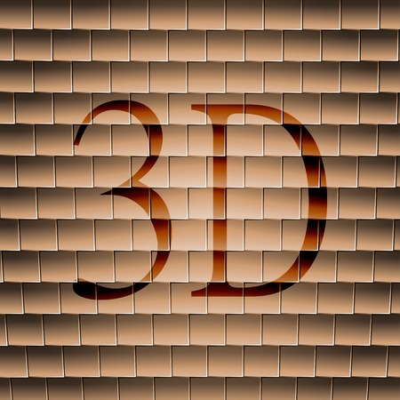 3D icon symbol Flat modern web design with long shadow and space for your text. Vector illustrationのイラスト素材