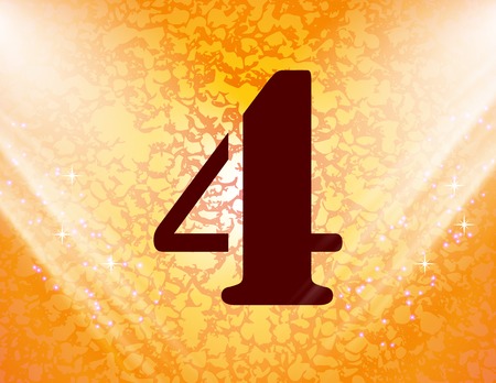 number four icon symbol Flat modern web design with long shadow and space for your text. Vector illustrationのイラスト素材