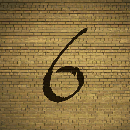 number six icon symbol Flat modern web design with long shadow and space for your text. Vector illustrationのイラスト素材