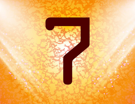 number seven icon symbol Flat modern web design with long shadow and space for your text. Vector...
