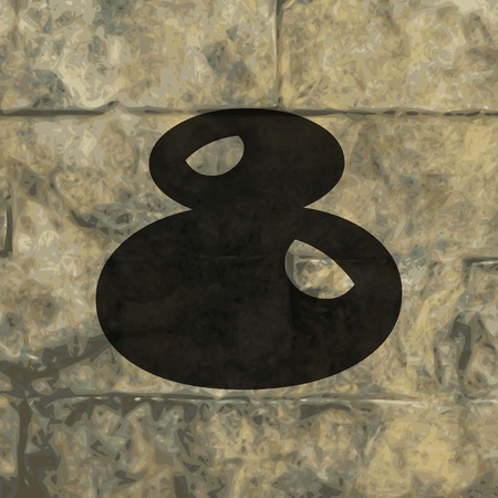 number Eight icon symbol Flat modern web design with long shadow and space for your text. Vector illustrationのイラスト素材