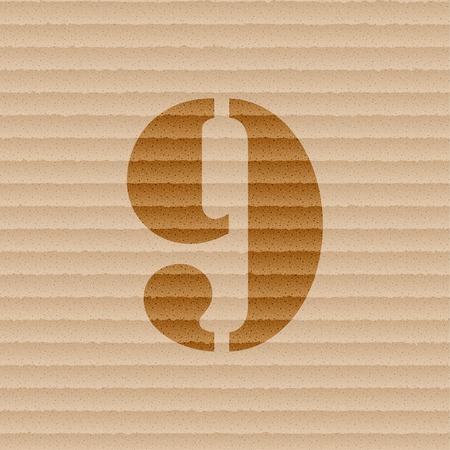 number Nine icon symbol Flat modern web design with long shadow and space for your text. Vector illustrationのイラスト素材