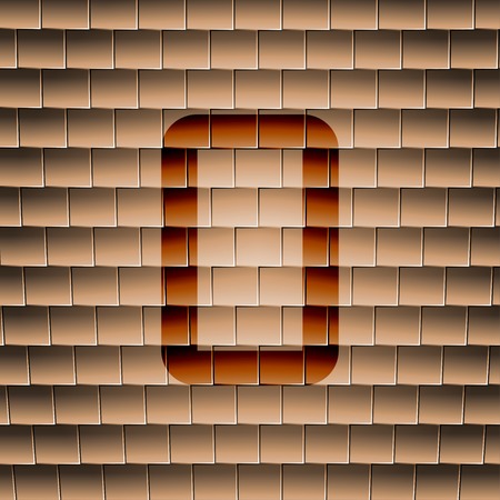 number zero icon symbol Flat modern web design with long shadow and space for your text. Vector illustrationのイラスト素材