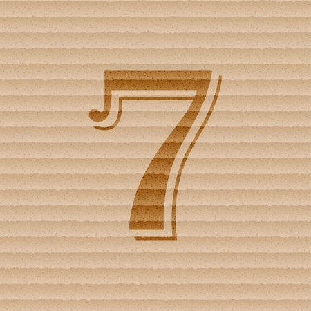 number seven icon symbol Flat modern web design with long shadow and space for your text. Vector illustrationのイラスト素材