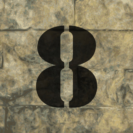 number Eight icon symbol Flat modern web design with long shadow and space for your text. Vector...