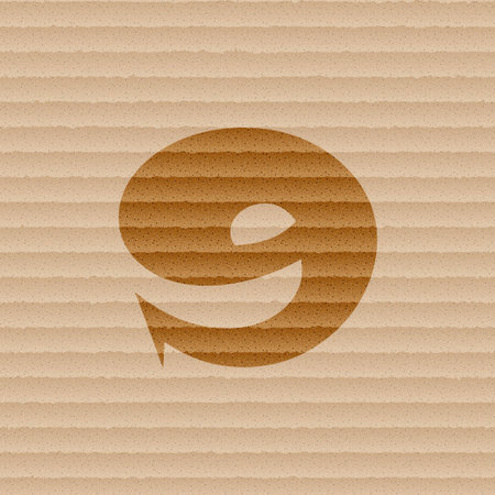 number Nine icon symbol Flat modern web design with long shadow and space for your text. Vector illustrationのイラスト素材
