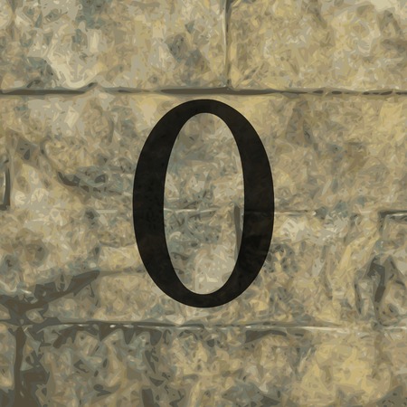 number zero icon symbol Flat modern web design with long shadow and space for your text. Vector illustrationのイラスト素材