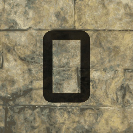 number zero icon symbol Flat modern web design with long shadow and space for your text. Vector illustrationのイラスト素材