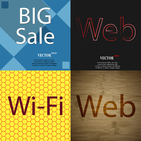 Set of the most popular web design icons on abstract background. Vector illustrationのイラスト素材