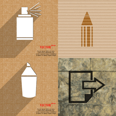 Set of abstract backgrounds with different web icons. Vectorのイラスト素材