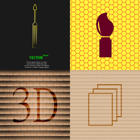 Set of abstract backgrounds with different web icons. のイラスト素材