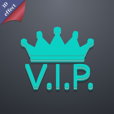 Vip icon symbol. 3D style. Trendy, modern design with space for your text Vector illustrationのイラスト素材