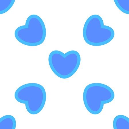 Valentines day.background with blue hearts.Seamless pattern. Vectorのイラスト素材