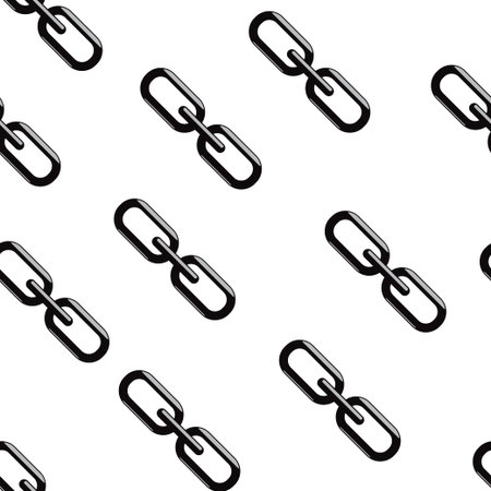 chain link icon. Flat design style. Seamless pattern. Vector illustration