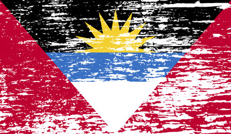 Flag of  with old texture. Vector illustrationのイラスト素材