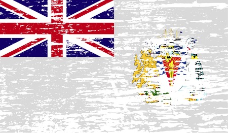 Flag of British Antarctic Territory with old texture. Vector illustrationのイラスト素材