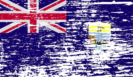 Flag of Saint Helena with old texture. Vector illustrationのイラスト素材