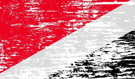 Flag of The Principality Sealand with old texture. Vector illustrationのイラスト素材