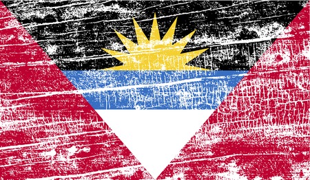 Flag of  with old texture. Vector illustrationのイラスト素材